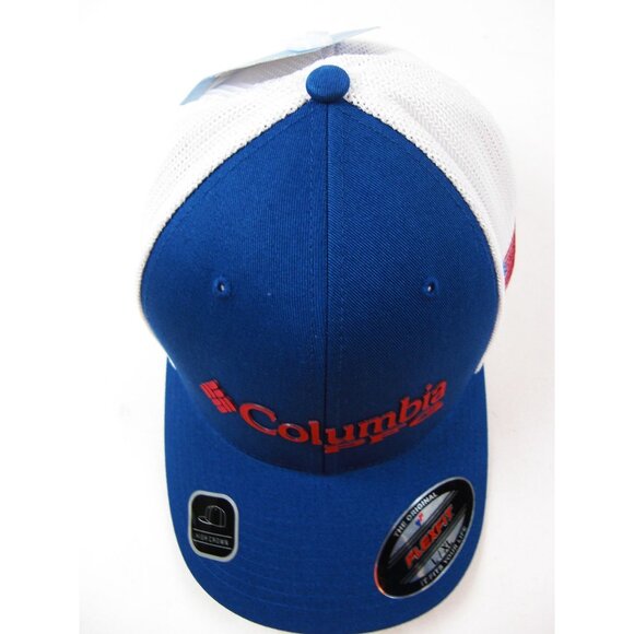 Columbia Men's PFG Mesh Snapback Ball Cap Vivid Blue L/XL - Picture 2 of 10